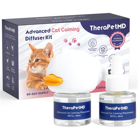 Cat Calming Diffuser 60 Day Starter-Kit Advanced Cat Pheromones Calming Diffuser Anti-Anxiety ...