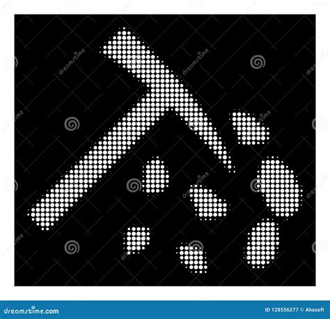 Stone Mining Hammer Collage Of Triangles Vector Illustration