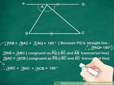 How To Prove The Angle Sum Property Of A Triangle 7 Steps