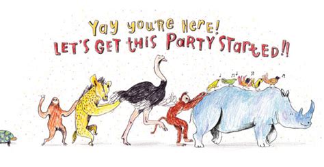 Party animals! (congratulations on your new baby card) on Behance