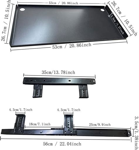 Buy Fuzadel Sliding Keyboard Tray Under Desk Slide Out Keyboard Holder