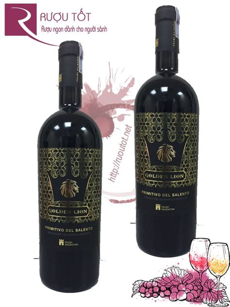 Rượu vang Ý Golden Lion Primitivo Del Salento Gía rẻ