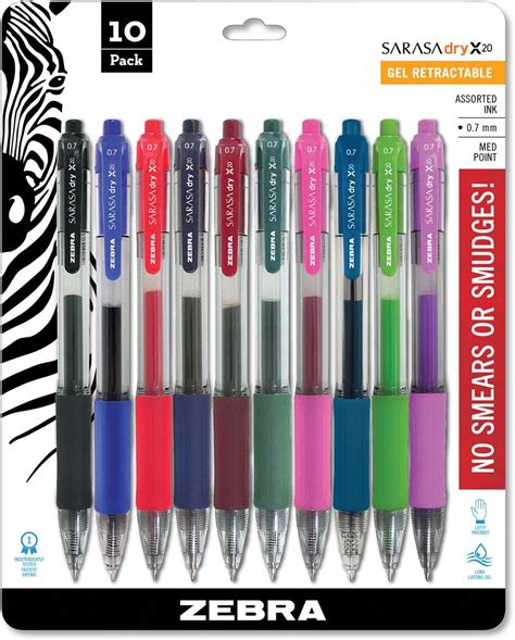 Amazon Zebra Pen Sarasa Retractable Gel Pen Medium Point Mm