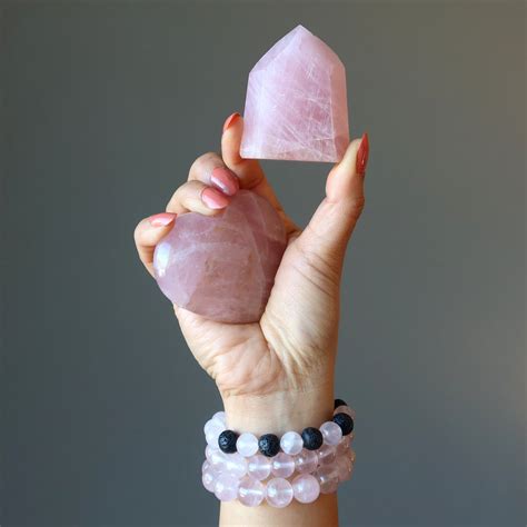 Rose Quartz Collection - Shop Gemstones & Jewelry - Satin Crystals