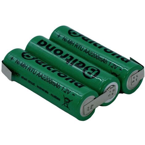 Beltrona RTU3AAZ Pack de piles rechargeables 3x LR6 AA cosses à