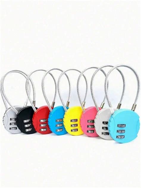 Pc Wire Rope Digit Combination Lock Suitcase Password Padlock Cable