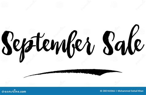 September Sale Bold Typography Text For Sale Banners Flyers And