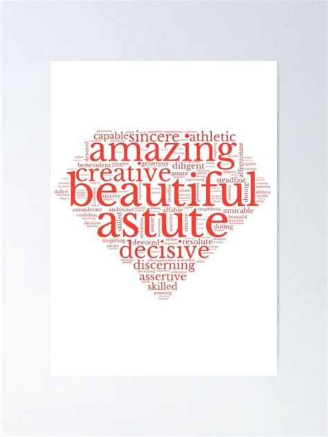 Powerful Words To Describe A Woman Poster By Winprogress Redbubble