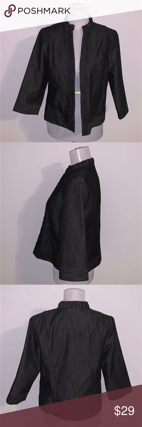 Dressbarn Slate Black Jacket Size Medium Dressbarn Slate Black Jacket