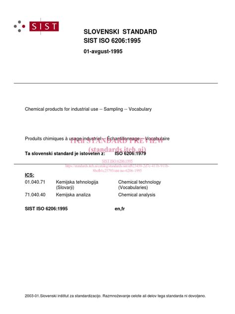 ISO 62061979. Produits Chimiques à Usage Industriel Échantillonnage ...