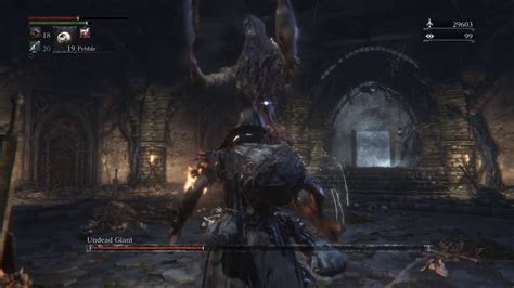 Undead Giant Boss Fight Pthumeru Chalice Dungeon Layer One Bloodborne