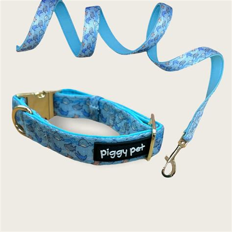 Set Collare Per Cani E Guinzaglio Under The Sea Piggy Pet