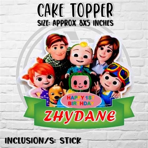 Cocomelon Theme Cake Topper Lazada Ph