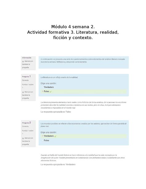 Actividad Formativa 3 Literatura Realidad Ficción Y Contexto Módulo