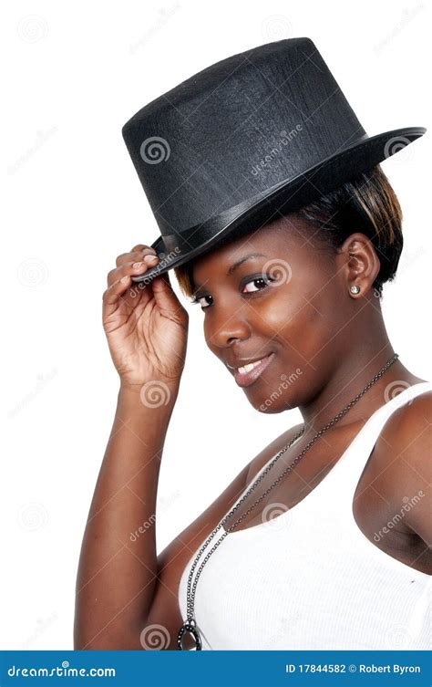 Woman Wearing A Top Hat Stock Photography - Image: 17844582