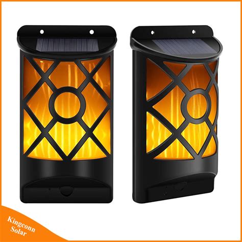 Solar Dancing Flame Lighting Flickering Outdoor Waterproof Fence Darden