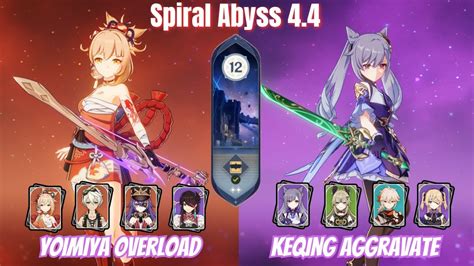 Yoimiya C0 Chevreuse Overload Keqing Aggravate 4 4 Spiral Abyss