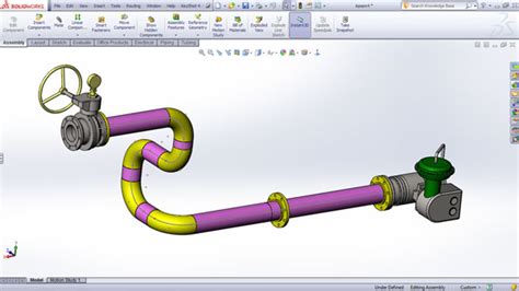 آموزش محیط پایپینگ سالیدورک طراحی سیستم های لوله کشی در Solidworks