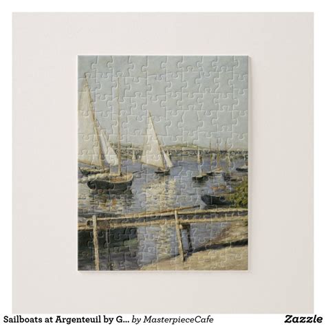 Sailboats At Argenteuil By Gustave Caillebotte Jigsaw Puzzle Zazzle