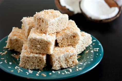 White Chocolate Coconut Rice Krispie Treats Cooking Classy