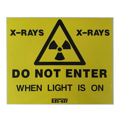 Do Not Enter radiation warning sign, self adhesive - Veterinary X-Rays