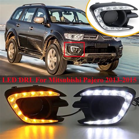 V Pair Led Car Flashing Drl For Mitsubishi Pajero