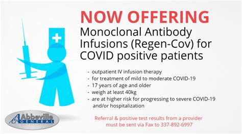 Monoclonal Antibody (Outpatient) Infusion Therapy Now Offered to Qualifying COVID Patients ...