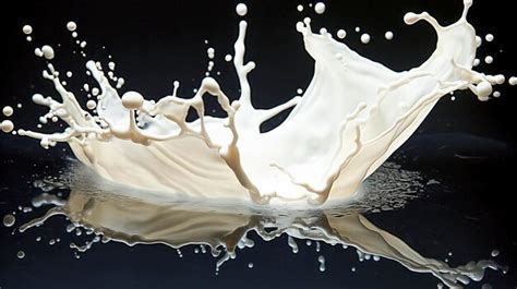 Chorrito De Leche O Crema Aislado Sobre Un Fondo Blanco Ai Generative