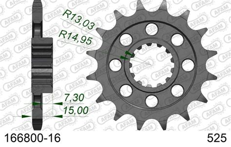 AFAM Pignon Avant En Acier 166800 16 P 525 5414837127697 EBay