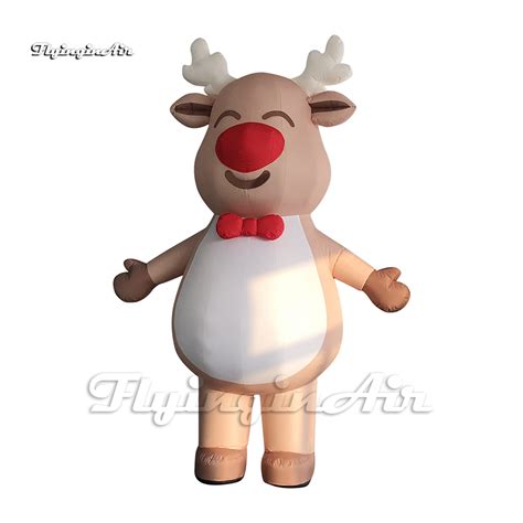 Cute Inflatable Reindeer Costume Walking Blow Up Christmas Cartoon ...