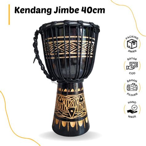 Jual Alat Musik Tradisional Kendang Jimbe Cm Motif Ukir Gendang