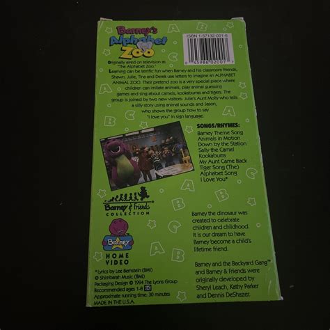 Barney - Barneys Alphabet Zoo (VHS, 1994) | Grelly USA