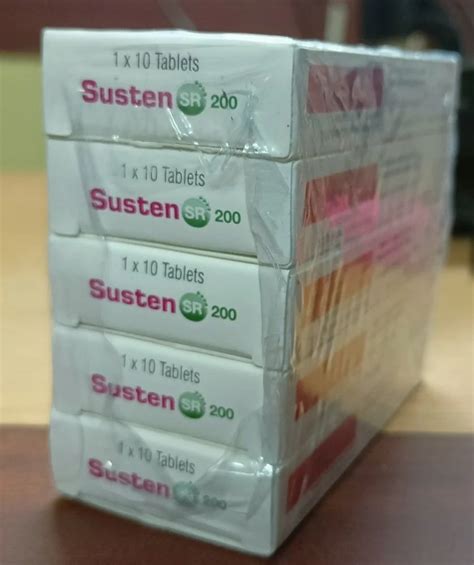 Susten SR Progesterone Sustained Release Tablet Packaging Size 1x10