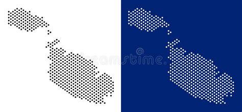 Dot Malta Island Map Stock Vector Illustration Of Composed 119192652