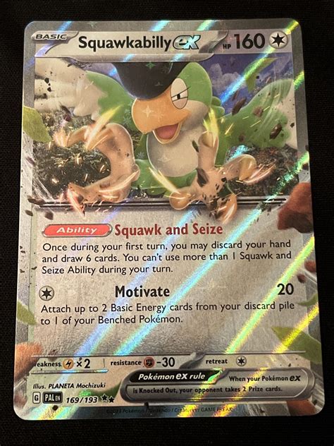 Squawkabilly ex 169 193 Pokémon Scarlet Violet Paldea Evolved eBay