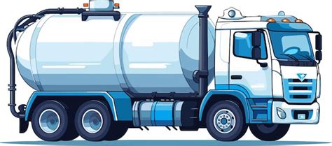 Premium Vector Septic Vacuum Truck Vector Llustration