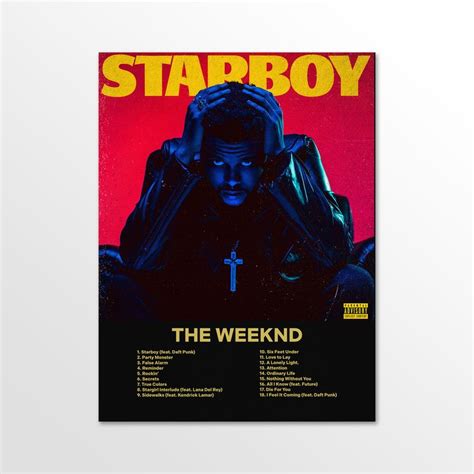 The Weeknd Starboy Poster In 2024 Music Poster Ideas Music Poster