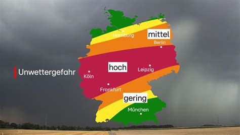 Unwetter Fahrplan aktuell für Deutschland Unwetterwarnung vor