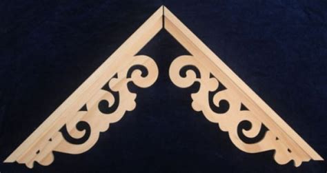 Landgs Victorian Gingerbread Fretwork Gable End Trim Pine Gingerbread