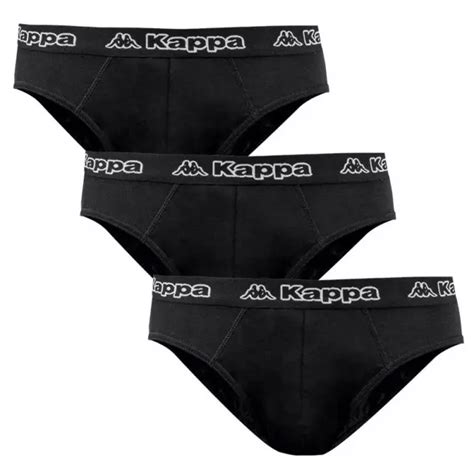 Pezzi Mutande Slip Uomo Kappa Pack Intimo In Cotone Elasticizzato