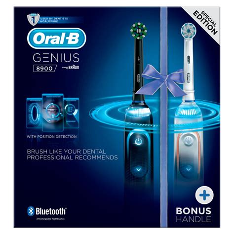Oral-B Genius 8900 Cross Action Black & Rose Duo Pack | Chemist Direct