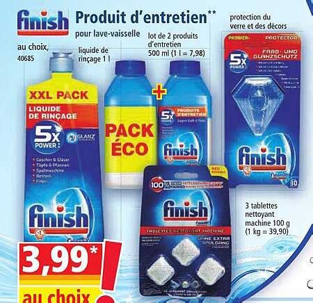 Promo Finish Produit D Entretien Chez Norma ICatalogue Fr