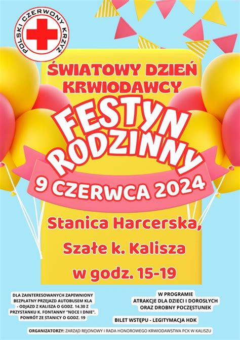 Kalisz Pck Zaprasza Krwiodawc W Na Festyn Rodzinny Kalisz Eska Pl