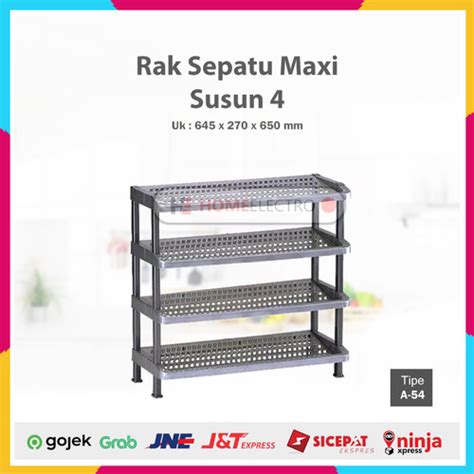 Jual Rak Sepatu Maxi Susun 4 A 54 Lion Star A54 Tempat Sendal Plastik