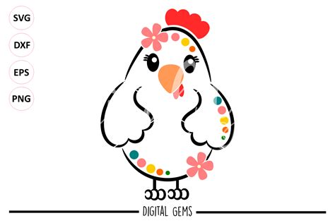 Chicken Hen Svg Dxf Eps Png Files Svgs Design Bundles