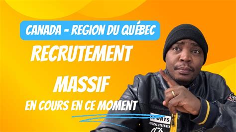 Urgent Recrutement massif au Québec via cette plate forme