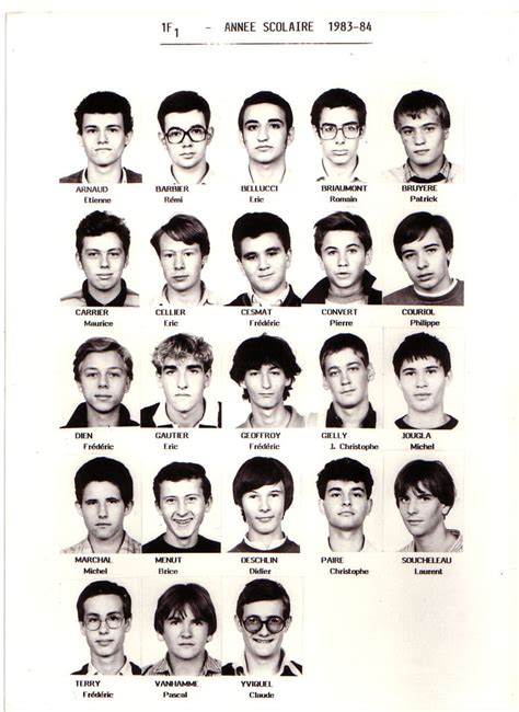 Photo De Classe Première F1 De 1983 Lycée Aux Lazaristes Copains Davant