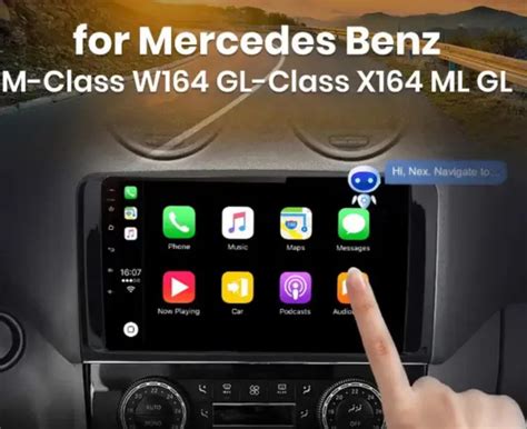 MERCEDES ML GL W164 Navigatore GPS Carplay Android Auto 2GB RAM 32GB