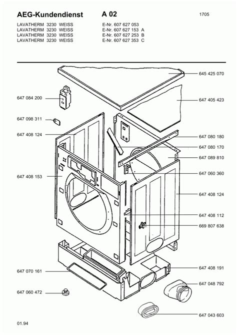 Ersatzteile AEG Lavatherm 3230 W 60762715300