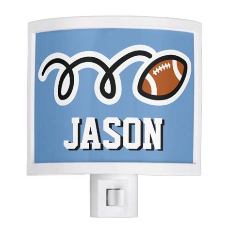 Personalized football night light for kids room | Zazzle.com